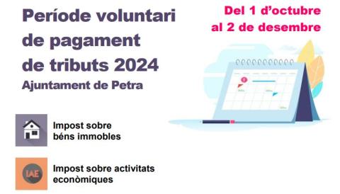 Període voluntari de pagament de tributs 2024